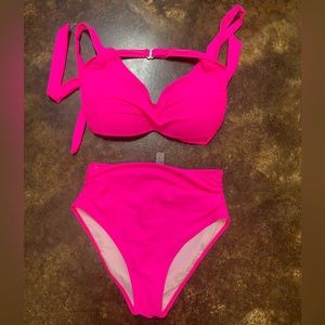 Bikini - Tempt Me brand - pink - Size Medium - high waist